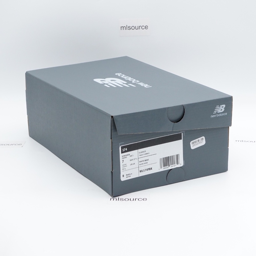 NEW Women's New Balance 574 Suede Sneakers WL574PBK White/Bone Croc - Picture 9 of 16